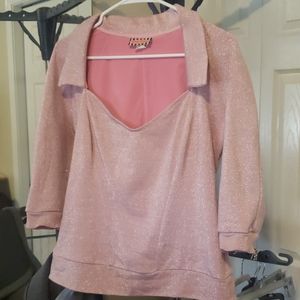 Pink lurex top for @enigmaabattoir